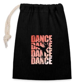 Dance mit Ballerina im Ballet - Verschließbarer Geschenkbeutel aus Baumwolle (14x20cm) - Schwarz - Vorne
