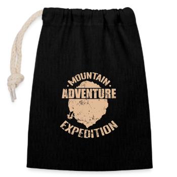 Adventure Expedition Bouldering - Closable cotton gift bag (14x20cm) - black - Front