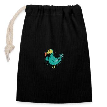 Dodo Birds Mauritius - Closable cotton gift bag (14x20cm) - black - Front