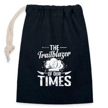 The Trailblazer of Our Times - Verschließbarer Geschenkbeutel aus Baumwolle (14x20cm) - Navy - Vorne