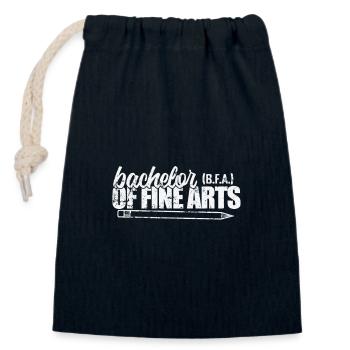 Bachelor of Fine Arts Professional Arts - Closable cotton gift bag (14x20cm) - navy - Front