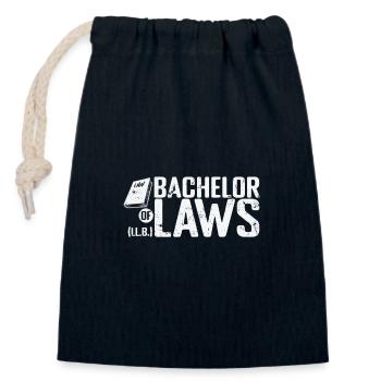 Bachelor of Laws Juristische Studien - Verschließbarer Geschenkbeutel aus Baumwolle (14x20cm) - Navy - Vorne