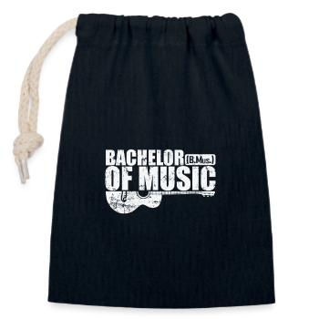 Bachelor of Music Musik und Darstellung - Verschließbarer Geschenkbeutel aus Baumwolle (14x20cm) - Navy - Vorne