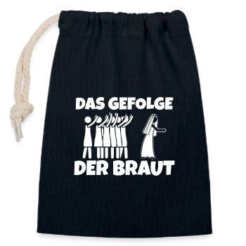 Braut Junggesellenabschied Junggesellinnenabschied - Verschließbarer Geschenkbeutel aus Baumwolle (14x20cm) - Navy - Vorne
