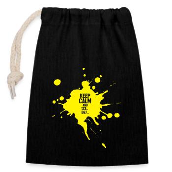 Danseuse de salsa Danseuse - Sac cadeau en coton avec cordon (14 x 20 cm) - noir - Devant