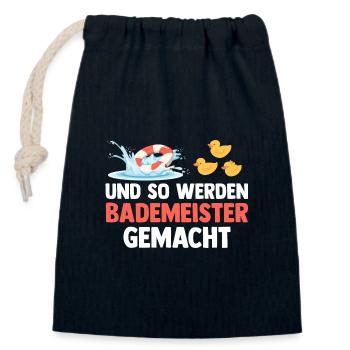 Rettungsschwimmer Bademeister - Verschließbarer Geschenkbeutel aus Baumwolle (14x20cm) - Navy - Vorne