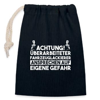 Lackierer Autolackierer Fahrzeuglackierer - Verschließbarer Geschenkbeutel aus Baumwolle (14x20cm) - Navy - Vorne