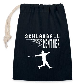 Schlagball Schlagballer Rentner Rente Ruhestand - Verschließbarer Geschenkbeutel aus Baumwolle (14x20cm) - Navy - Vorne