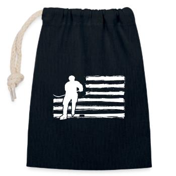 Eishockeyspieler Eishockey - Verschließbarer Geschenkbeutel aus Baumwolle (14x20cm) - Navy - Vorne