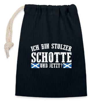 Schotten Schottisch Schottland - Verschließbarer Geschenkbeutel aus Baumwolle (14x20cm) - Navy - Vorne
