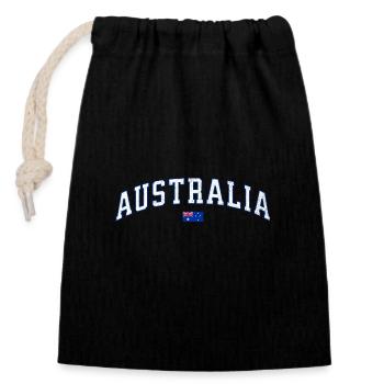 Design australien : un style emblématique pour tous les produits - Sac cadeau en coton avec cordon (14 x 20 cm) - noir - Devant