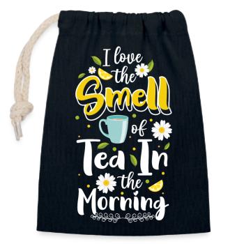 Tee Tasse Erholung Trinken - Verschließbarer Geschenkbeutel aus Baumwolle (14x20cm) - Navy - Vorne
