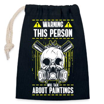 Maler Spraydose Lackierer Arbeit - Verschließbarer Geschenkbeutel aus Baumwolle (14x20cm) - Navy - Vorne