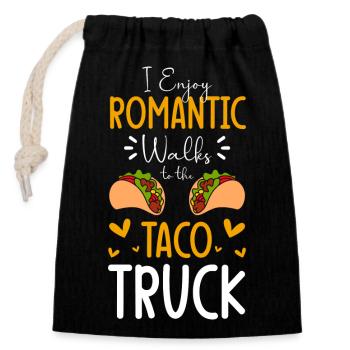 Tacos Mexico Delicious Burrito - Closable cotton gift bag (14x20cm) - black - Front