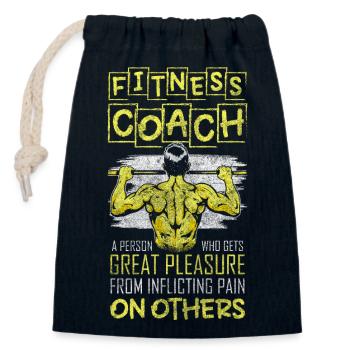 Fitness Fitnessstudio Pumpen Sportler - Verschließbarer Geschenkbeutel aus Baumwolle (14x20cm) - Navy - Vorne