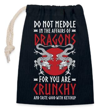 Fantasy Asia Fairy Tale Creature - Closable cotton gift bag (14x20cm) - navy - Front