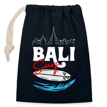 Bali Surfing - Verschließbarer Geschenkbeutel aus Baumwolle (14x20cm) - Navy - Vorne