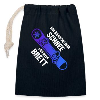 Snowboard freestyle Snowboarder Snowboard-Brett - Verschließbarer Geschenkbeutel aus Baumwolle (14x20cm) - Navy - Vorne