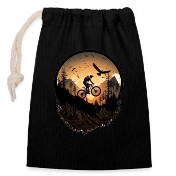 Mountainbike BMX MTB Fahrrad Street Trial Outdoor - Verschließbarer Geschenkbeutel aus Baumwolle (14x20cm) - Schwarz - Vorne