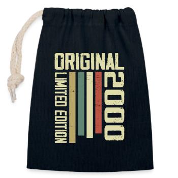 Retro 2000 Cadeau 24e Anniversaire Vintage 1995 - Sac cadeau en coton avec cordon (14 x 20 cm) - bleu marine - Devant