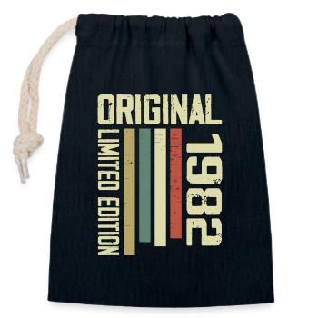 Retro 1982 Vintage Geschenk zum 42. Geburtstag 1982 - Verschließbarer Geschenkbeutel aus Baumwolle (14x20cm) - Navy - Vorne