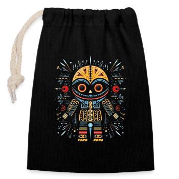 De nouveaux designs vaudous pour votre révolution de la mode - Sac cadeau en coton avec cordon (14 x 20 cm) - noir - Devant