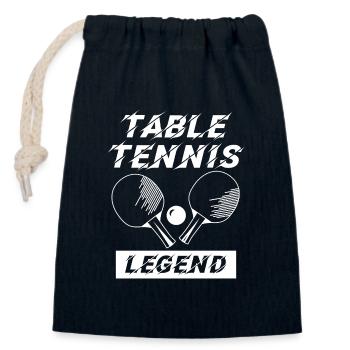 Table Tennis Legend - Verschließbarer Geschenkbeutel aus Baumwolle (14x20cm) - Navy - Vorne