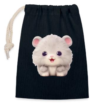 Cute Animal - Verschließbarer Geschenkbeutel aus Baumwolle (14x20cm) - Navy - Vorne