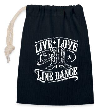 Leben Liebe Line Dance Tanzen Tanzsport - Verschließbarer Geschenkbeutel aus Baumwolle (14x20cm) - Navy - Vorne