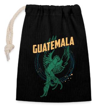 Quetzalcoatl Vogel Tropisch Antigua Guatemala - Verschließbarer Geschenkbeutel aus Baumwolle (14x20cm) - Schwarz - Vorne