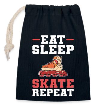 Rollschuhlaufen Rollschuhe Inline-Skates - Verschließbarer Geschenkbeutel aus Baumwolle (14x20cm) - Navy - Vorne