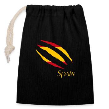 Spain Spanien Espana - Verschließbarer Geschenkbeutel aus Baumwolle (14x20cm) - Schwarz - Vorne
