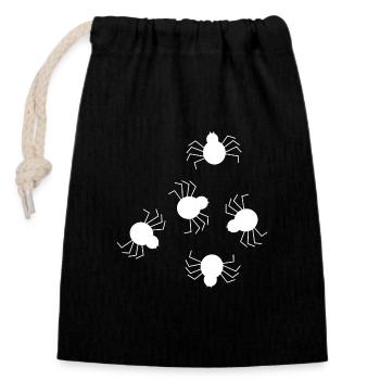 Halloween Kostüm Halloween T-shirt Spinne schwarz - Verschließbarer Geschenkbeutel aus Baumwolle (14x20cm) - Schwarz - Vorne