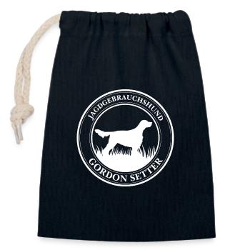 Gordon Setter Jagdgebrauchshund Jagdhunde Wilsigns - Verschließbarer Geschenkbeutel aus Baumwolle (14x20cm) - Navy - Vorne
