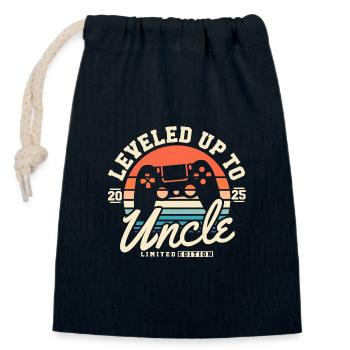 Ascended to Uncle 2025 - Closable cotton gift bag (14x20cm) - navy - Front
