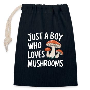 Pilz Pilze Funghi Champignon - Verschließbarer Geschenkbeutel aus Baumwolle (14x20cm) - Navy - Vorne