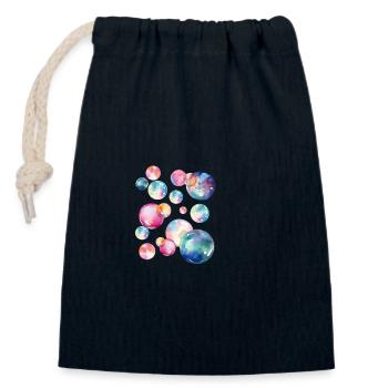 Dreambubbles - Closable cotton gift bag (14x20cm) - navy - Front