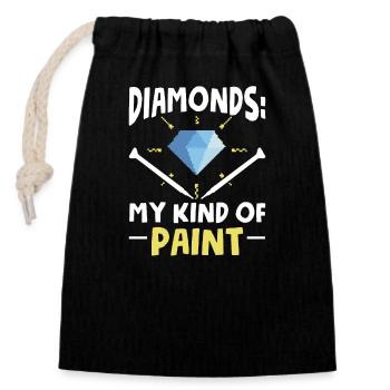 Peinture au diamant Amateur Artiste Peintre au diamant - Sac cadeau en coton avec cordon (14 x 20 cm) - noir - Devant