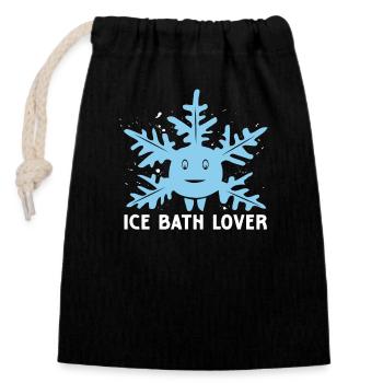 Ice Bath Challenge Ice Bucket Challenge as - Closable cotton gift bag (14x20cm) - black - Front