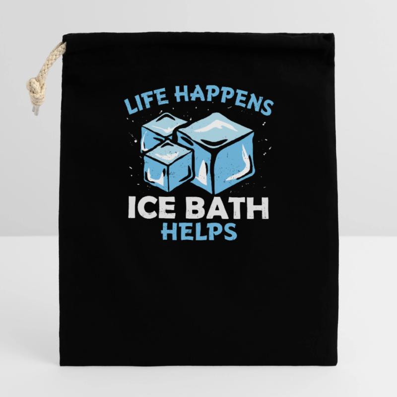 Eisbad Challenge eis bucket Challenge als Verschließbarer Geschenkbeutel aus Baumwolle (14x20cm)