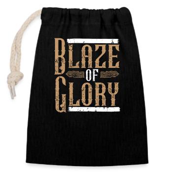 Wood-burning pyrography master carpenter - Closable cotton gift bag (14x20cm) - black - Front