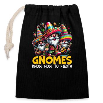 Funny Cinco De Mayo Mexico Midget - Closable cotton gift bag (14x20cm) - black - Front