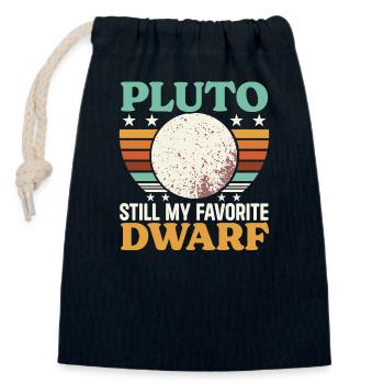 Pluto Planet Astronomie Weltraumastronom Astronaut - Verschließbarer Geschenkbeutel aus Baumwolle (14x20cm) - Navy - Vorne