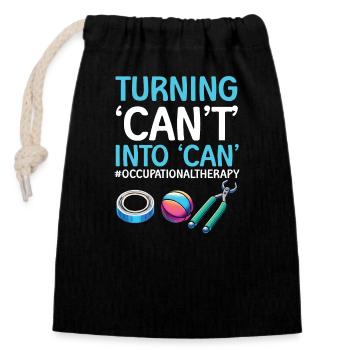 Occupational Therapist Occupational Therapy - Closable cotton gift bag (14x20cm) - black - Front