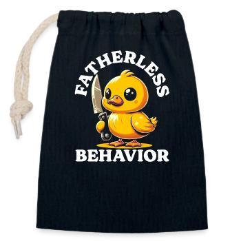 drôle poussin humour sarcasme poulets poules - Sac cadeau en coton avec cordon (14 x 20 cm) - bleu marine - Devant