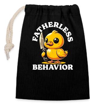 funny chick humor sarcasm chickens hens - Closable cotton gift bag (14x20cm) - black - Front