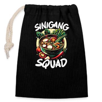 Filipino food, Pinoy foodies, - Closable cotton gift bag (14x20cm) - black - Front