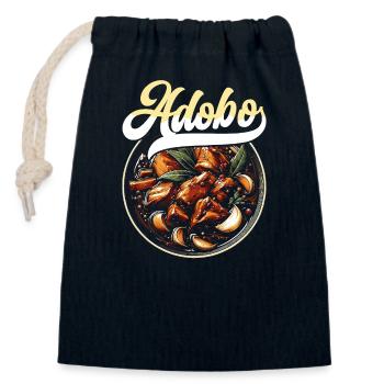 Philippinisches Essen, Pinoy-feinschmecker, - Verschließbarer Geschenkbeutel aus Baumwolle (14x20cm) - Navy - Vorne