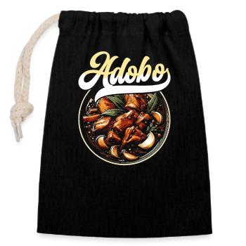 Filipino food, Pinoy foodies, - Closable cotton gift bag (14x20cm) - black - Front