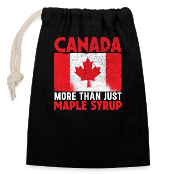 Canada Day Land Nationalität Maple Leaf Kanadier - Verschließbarer Geschenkbeutel aus Baumwolle (14x20cm) - Schwarz - Vorne